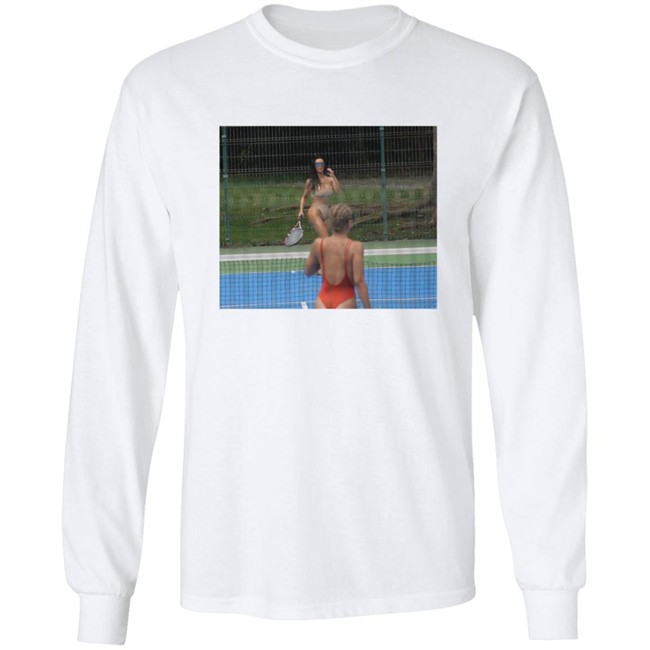 Saint Pablo Merch Kim Tennis White Long Sleeve T Shirt Saint Pablo Merch Kim Tennis White Long Sleeve T Shirt