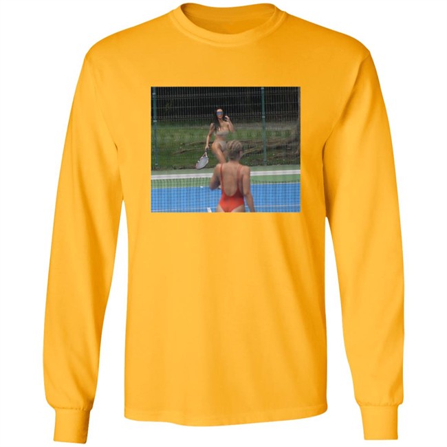 Saint Pablo Merch Kim Tennis White Long Sleeve T Shirt Saint Pablo Merch Kim Tennis White Long Sleeve T Shirt