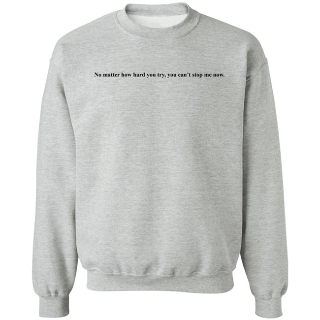 No Matter How Hard You Try You Cant Stop Me Now Long Sleeve T Shirt No Matter How Hard You Try You Cant Stop Me Now Long Sleeve T Shirt