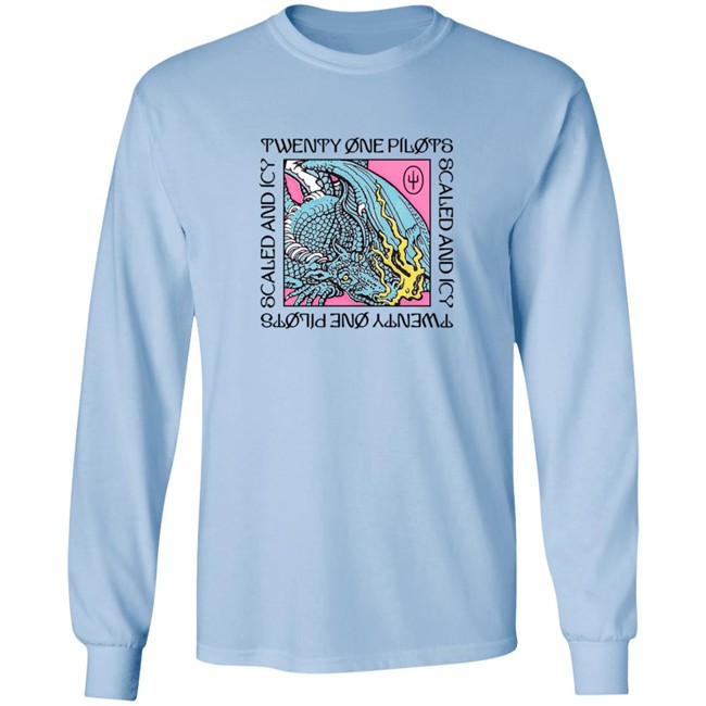 Twenty One Pilots Merch Dragon Box Blue Long Sleeve T Shirt