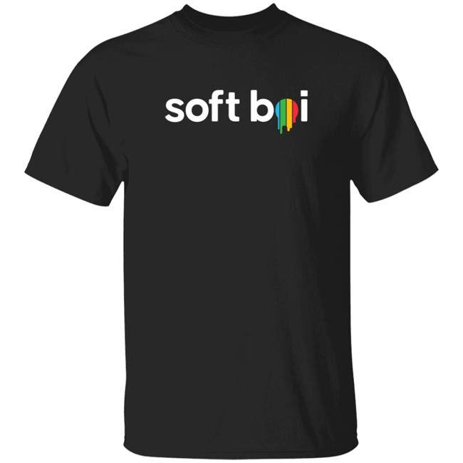 Soft Boi Merch Dripping Rainbow Tee Shirt