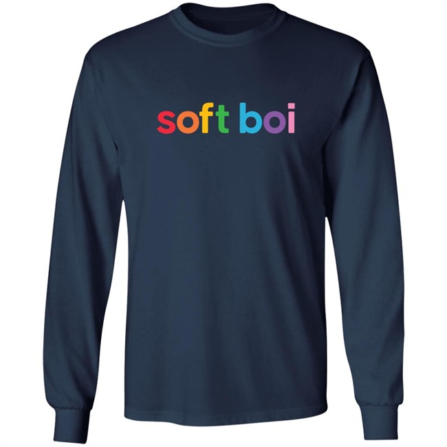 Soft Boi Merch Rainbow Text Crewneck Sweatshirt Soft Boi Merch Rainbow Text Crewneck Sweatshirt