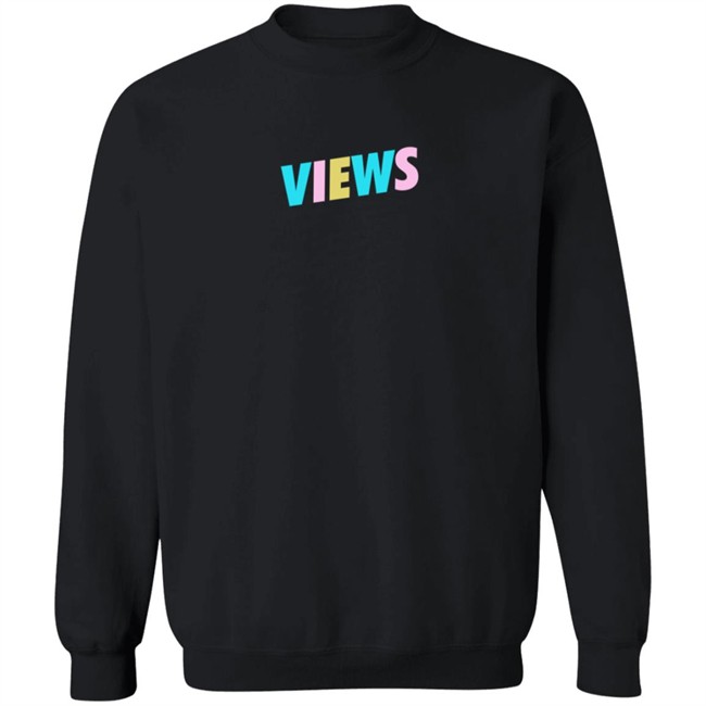 Shop David Dobrik Merch Store Views Welcome Back Black Crewneck Sweatshirt