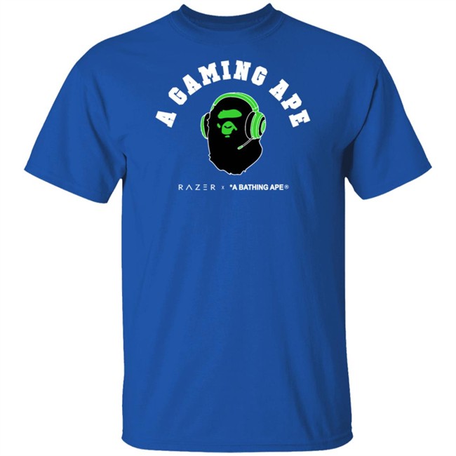 Razer X Bape A Gaming Ape Black Shirt Razer X Bape A Gaming Ape Black Shirt
