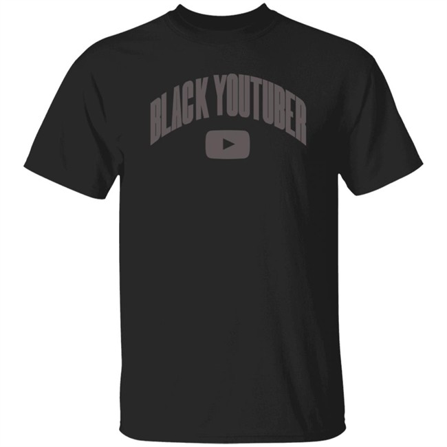 Black Youtuber Hoodie Black -Poudii Black Youtuber Hoodie Black -Poudii