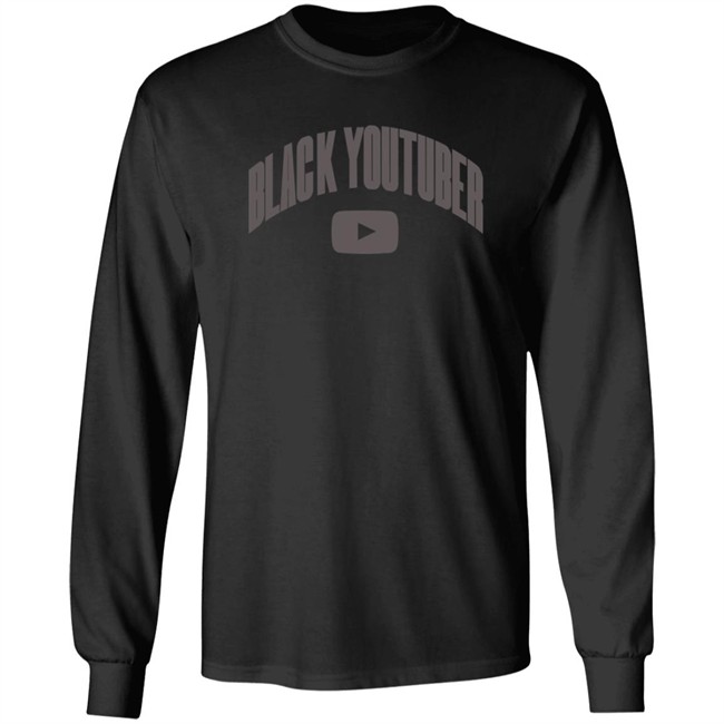 Black Youtuber Hoodie Black -Poudii Black Youtuber Hoodie Black -Poudii