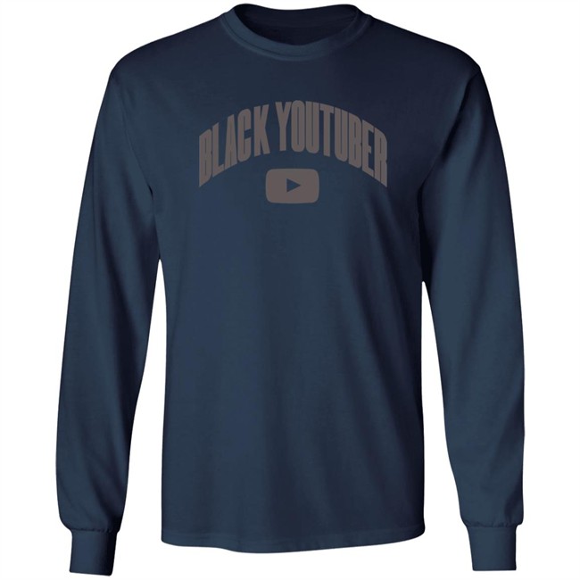 Black Youtuber Hoodie Black -Poudii Black Youtuber Hoodie Black -Poudii