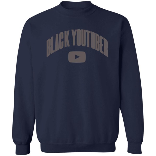 Black Youtuber Hoodie Black -Poudii Black Youtuber Hoodie Black -Poudii